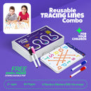 writoimprov™️ 128Pages Reusable Tracing Line Book For kids 📚
