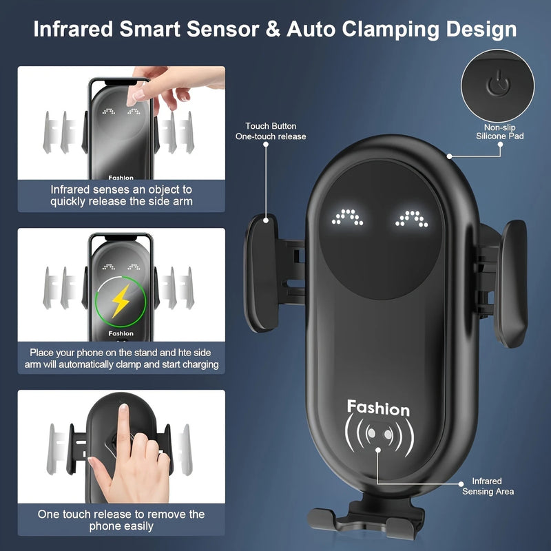 HoldFast™ 2-in-1 Wireless Car Phone Holder & Charger