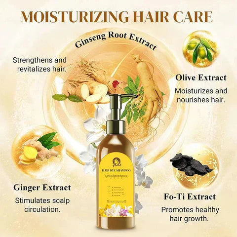 ✨Japanese Long Lasting Natural Hair Dye Shampoo (Buy 1 Get 2 Free)🔥