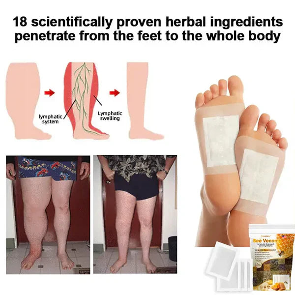 Bee Venom Lymphatic Drainage & Slimming Foot Patches 🌿👣 ( Set of 60 Patches)