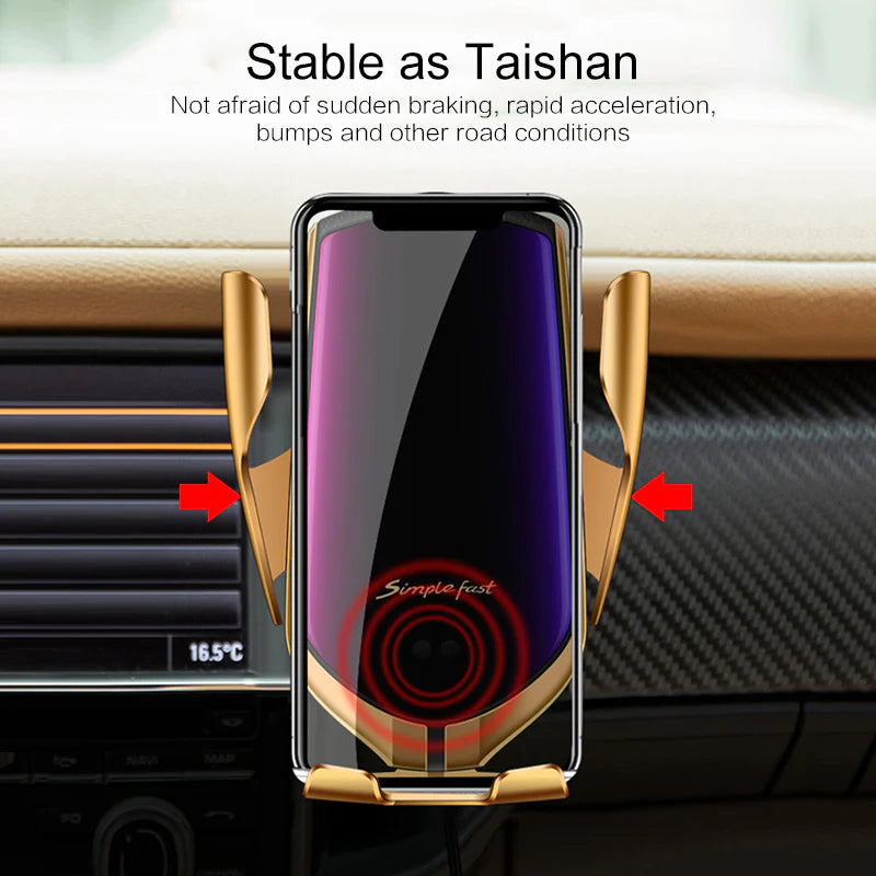 SimpleFast™ 2-in-1 Wireless Car Phone Holder & Charger